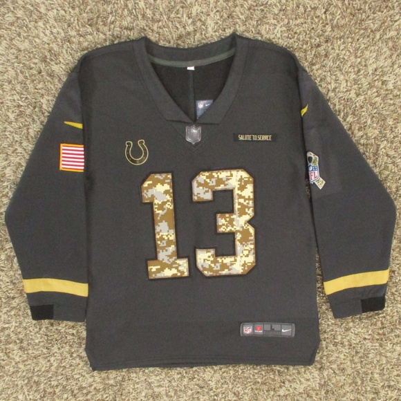 Indianapolis Colts Sweater Boy's Large 14-16 Gray Camo NFL Fleece Embroidered‎ - Picture 1 of 9